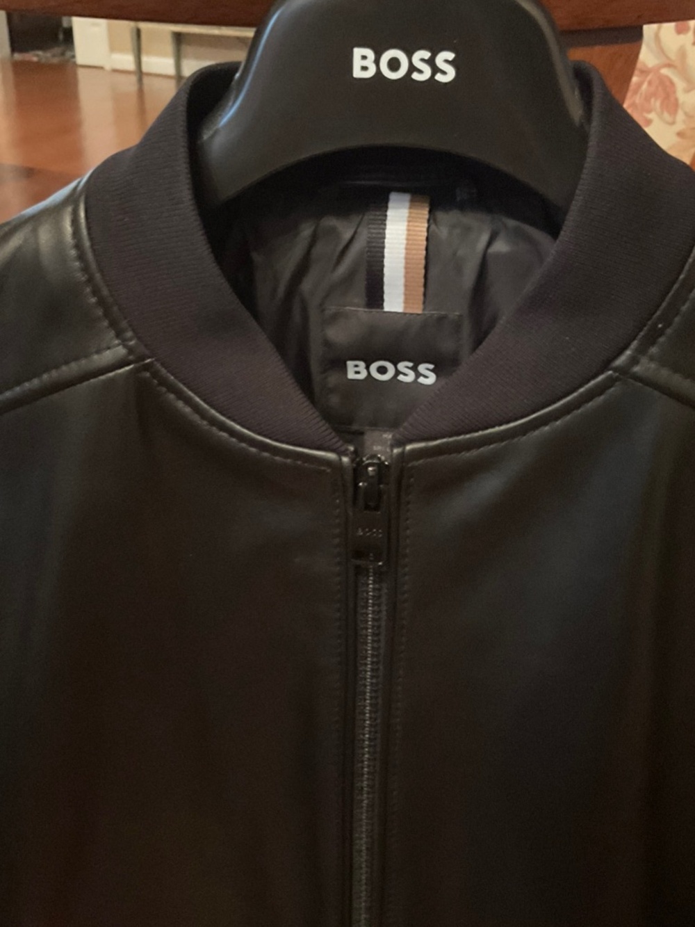 New Boss leather jacket-40R